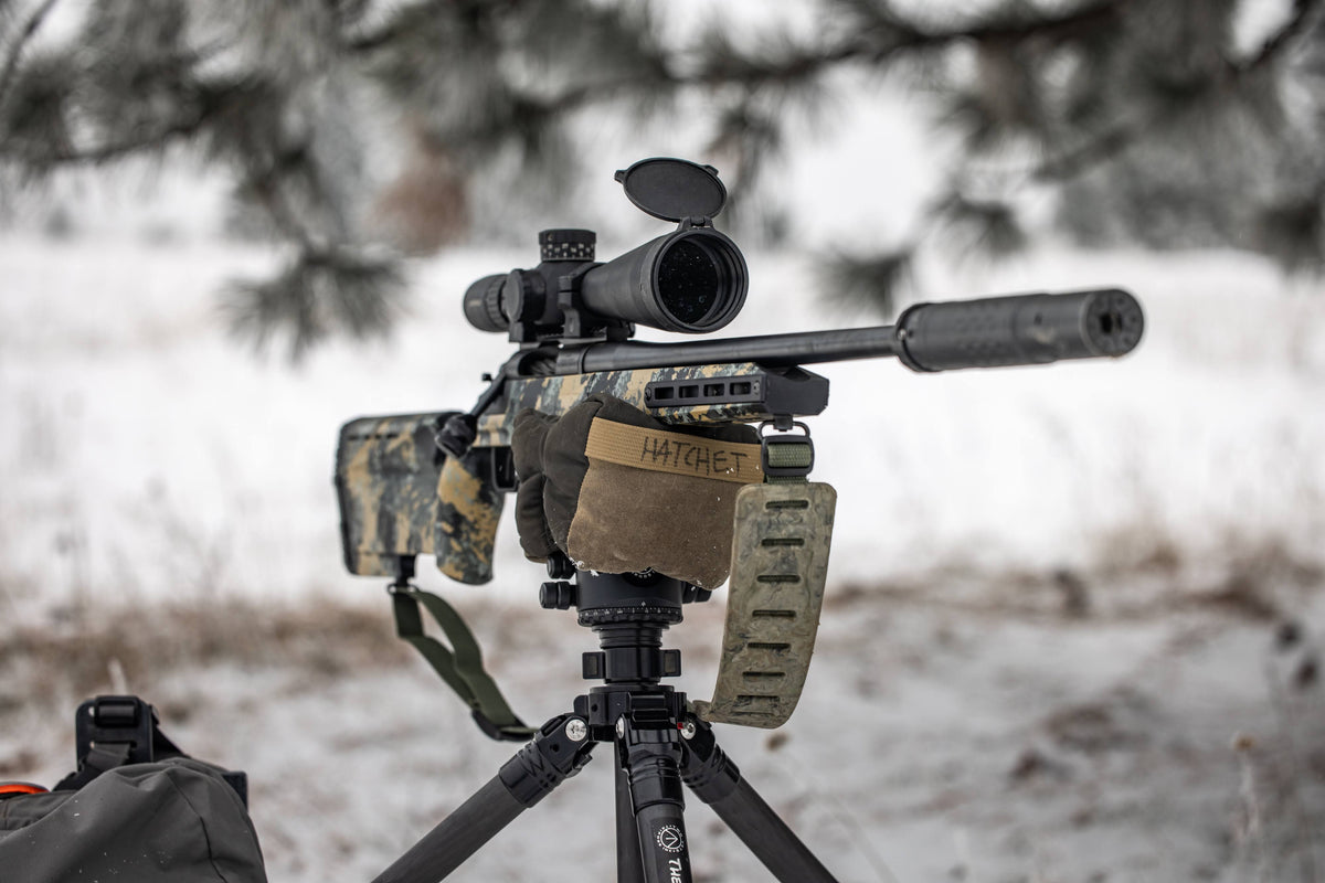 Rifle on tripod