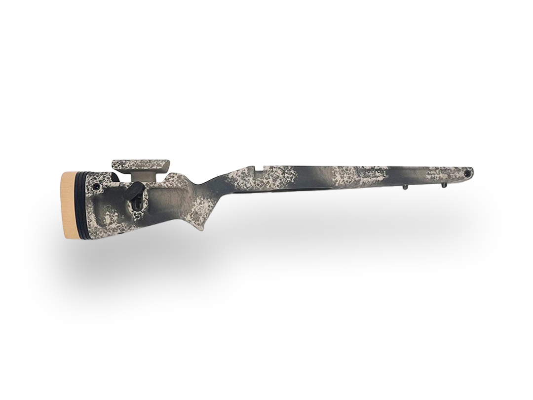 Eagle Pro - Right Hand Rem 700 or 700 clone short action, M5. Painted Desert Sage Camo w/ Light Gum Recoil Pad