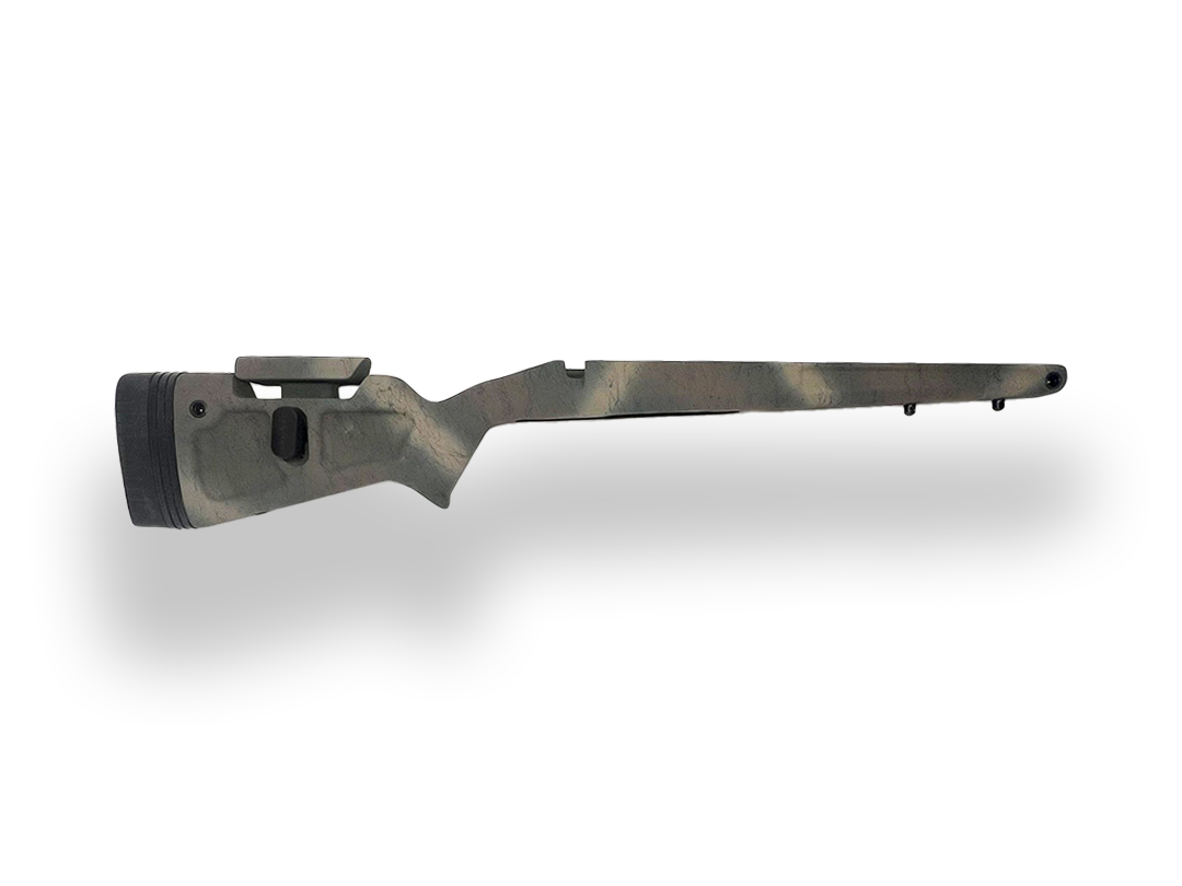 Eagle Pro - RIGHT HAND Rem 700 or 700 clone short action, M5.  Painted Woodland camo.