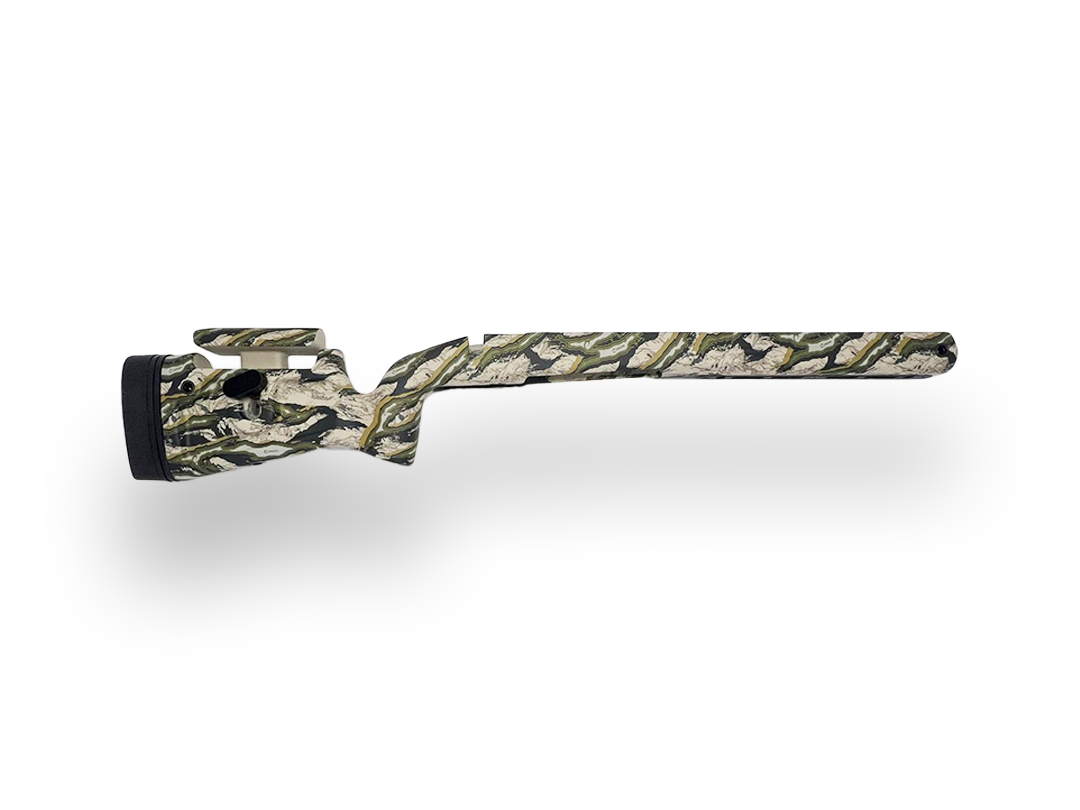 Phoenix 2 - Right Hand Long Action Savage 110, Factory Savage DBM w/ Savage Mags, Fits any barrel.  Origin Camo